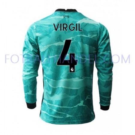 Herre Fotballdrakter Liverpool Virgil van Dijk 4 Borte 2020-21 Langermet